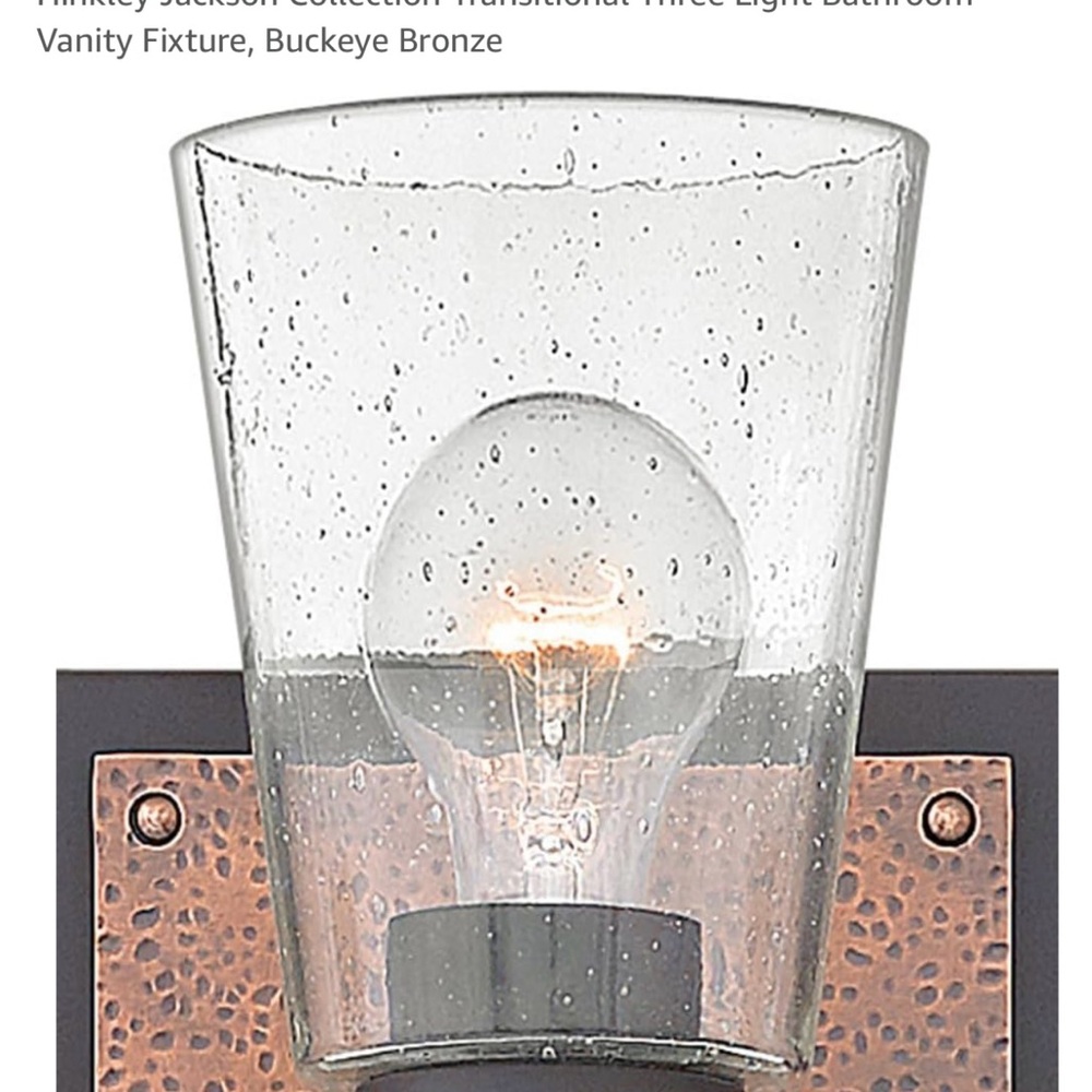 NIB Hinkley Jackson Transitional 3 Light Bathroom Vanity Fixture, Buckeye Bronze - Picture 4 of 10